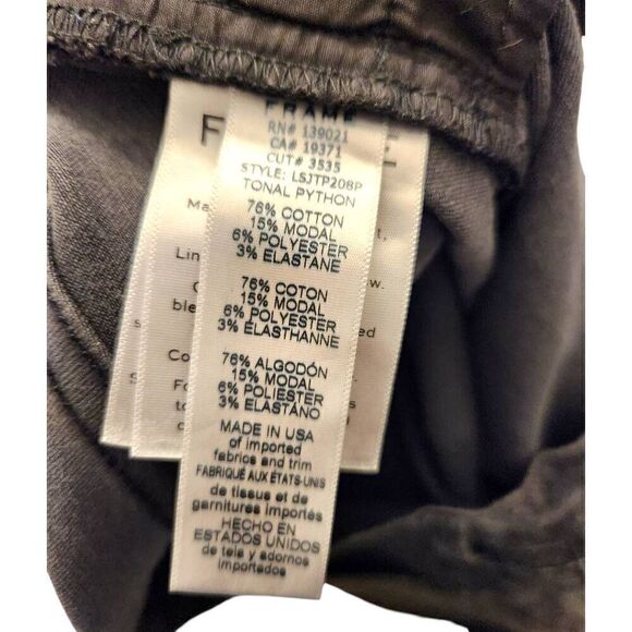 Frame 'Le Skinny de jeanne' womens jeans 34x29 black Tonal Python Stretch - Picture 9 of 9